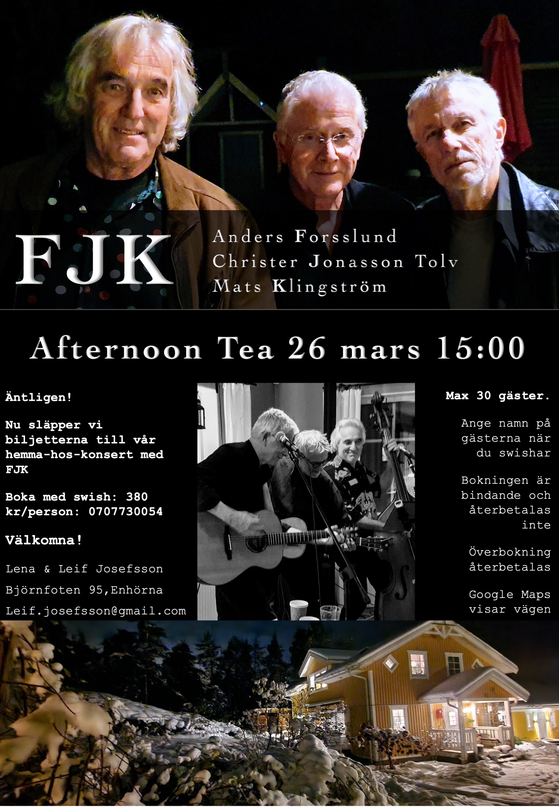 Affisch: FJK – Afternoon Tea, 26 mars 2023